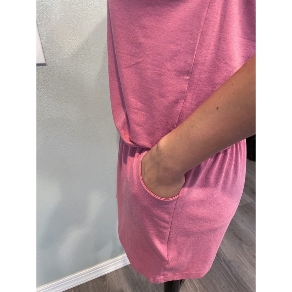 MEROKEETY Summer Halter Neck Shorts Elastic Waist Solid Color Jumpsuit Romper S - Picture 10 of 15